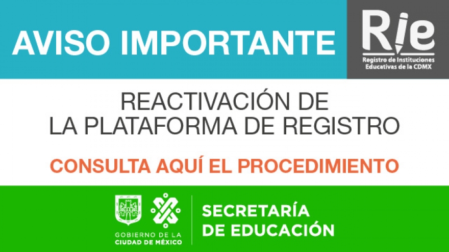 Reactivación de la plataforma de registro